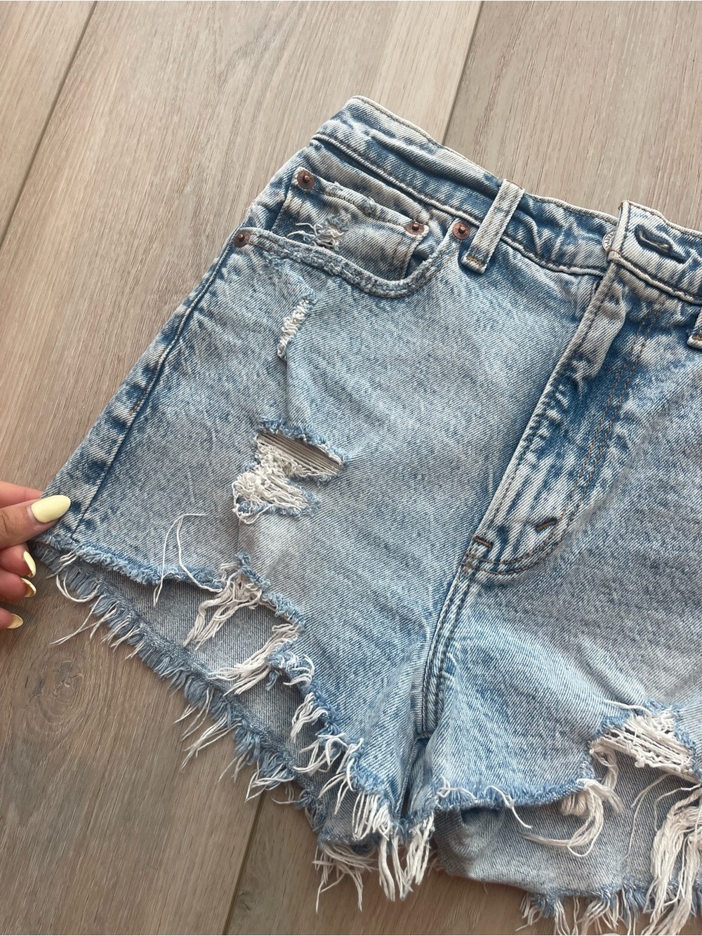 Abercrombie The Mom Short High Rise Jean Shorts - Picture 2 of 5